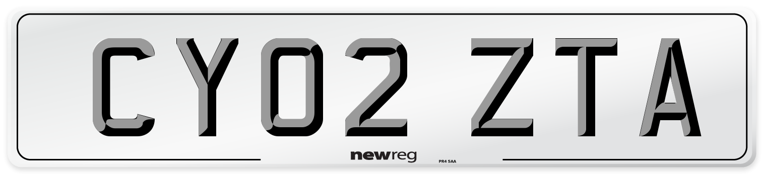 CY02 ZTA Number Plate from New Reg